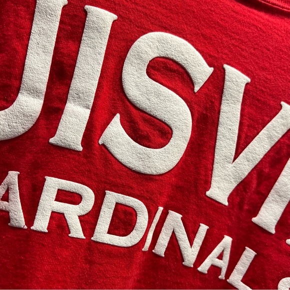 Spirit Jersey University of Louisville Red Black White Tie Shirt. Size Medium. - Picture 8 of 11